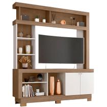 Estante Para Tv De Até 47 Polegadas Com 8 Nichos E 2 Portas Mari Mdp Carvalho Oak-off White Estante Para Tv De Até 47 Polegadas Com 8 Nichos E 2 Portas Mari Mdp Carvalho Oak-off White