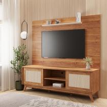 Estante para TV de Até 65 Polegadas 2 Portas Tela Sintética Ethios Mel/Off White - Casa Giulia Estante para TV de Até 65 Polegadas 2 Portas Tela Sintética Ethios Mel/Off White - Casa Giulia
