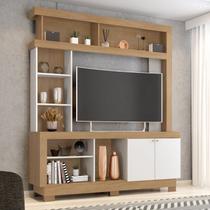 Estante para TV e Home Theater até 50 Polegadas 160cmx188cm 2 Portas 8 Nichos Mali Marrom Nature/Off White Estante para TV e Home Theater até 50 Polegadas 160cmx188cm 2 Portas 8 Nichos Mali Marrom Nature/Off White