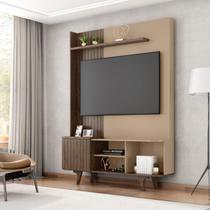 Estante para TV e Home Theater até 55 Polegadas 136CMX192,5cm Pés em Madeira Maciça Corumbaú
