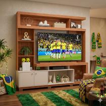 Estante para TV e Home Theater até 55 Polegadas 210cmx207,2cm 2 Portas Formosa Marrom Freijó/Off White Estante para TV e Home Theater até 55 Polegadas 210cmx207,2cm 2 Portas Formosa Marrom Freijó/Off White