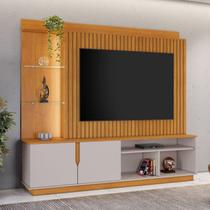 Estante para TV e Home Theater até 60 Polegadas MDF 182cmx196cm Amparo Candian Amarelo Cinamomo/Off Estante para TV e Home Theater até 60 Polegadas MDF 182cmx196cm Amparo Candian Amarelo Cinamomo/Off
