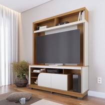 Estante para TV e Home Theater até 65 Polegadas 160cmx190cm 2 Portas Belaya Marrom Freijó/Off White Estante para TV e Home Theater até 65 Polegadas 160cmx190cm 2 Portas Belaya Marrom Freijó/Off White