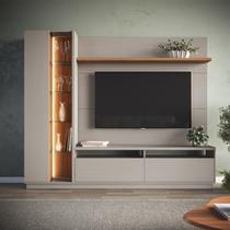 Estante para TV e Home Theater até 65 Polegadas 220CMX183CM Bar Iluminado 3250 Cristaleira Yescasa Cinza Fumê/Freijó Estante para TV e Home Theater até 65 Polegadas 220CMX183CM Bar Iluminado 3250 Cristaleira Yescasa Cinza Fumê/Freijó