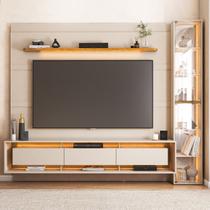Estante para TV e Home Theater até 85 Polegadas 258cmx217cm Austin 85" Uma Torre com Led Bege Bdn/Carvalho Estante para TV e Home Theater até 85 Polegadas 258cmx217cm Austin 85" Uma Torre com Led Bege Bdn/Carvalho