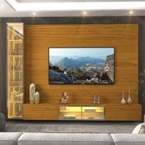 Estante para TV e Home Theater até 90 Polegadas 100% MDF com LED com Vidro Reflecta 255,2CMX217,6cm Porta LED Luminare Yescasa Marrom Estante para TV e Home Theater até 90 Polegadas 100% MDF com LED com Vidro Reflecta 255,2CMX217,6cm Porta LED Luminare Yescasa Marrom
