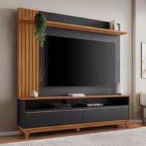 Estante para TV e Home Theater Ripado para TV até 65 Polegadas 162,6cmx183,8cm Pés em Madeira Maciça Detalhe da Nt 1335 Estante para TV e Home Theater Ripado para TV até 65 Polegadas 162,6cmx183,8cm Pés em Madeira Maciça Detalhe da Nt 1335