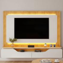 Estante para TV e Home Theater Ripado para TV até 70 Polegadas com LED 100% MDF 210cmx180cm Led Treviso