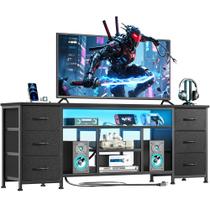 Estante para TV Furologee 160 cm com Luzes LED e Armazenamento Estante para TV Furologee 160 cm com Luzes LED e Armazenamento