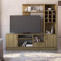 Estante para TV Home Theater até 55 Polegadas 199,9cmx180cm 2 Portas e 1 Gaveta Irlanda Marrom Mel