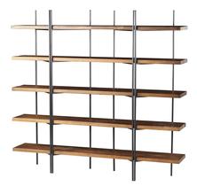 Estante Partition cor Rustic Brown com Estrutura em Aço Grafite 200m - 46388 Estante Partition cor Rustic Brown com Estrutura em Aço Grafite 200m - 46388