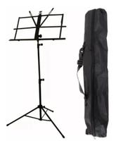 Estante Partitura Pastas Suporte Pedestal Dobrável + Bolsa Estante Partitura Pastas Suporte Pedestal Dobrável + Bolsa