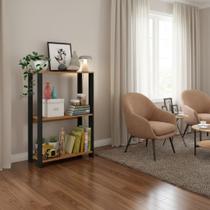 Estante Pequena Sapateira Livreiro Estilo Industrial Prateleira Aparador Buffet sala Cozinha Quarto Decoração Cantinho do Café 3 Prateleiras