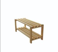 Estante Pinus cor natural 2 Prateleiras Multiuso