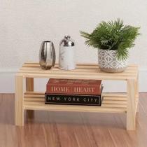 Estante Pinus Multiuso Charme e Praticidade em 2 Prateleiras Estante Pinus Multiuso Charme e Praticidade em 2 Prateleiras