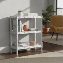 Estante Plástica 3 Prateleiras Branca Pezinhos 919 Agraplast