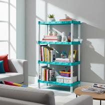 Estante Plástica Agraplast Linha Nápoles 4 Andares Verde com Pezinhos Moderna e Funcional 531 Estante Plástica Agraplast Linha Nápoles 4 Andares Verde com Pezinhos Moderna e Funcional 531