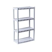 Estante Plástica Branca Com 4 Prateleiras Agraplast Estante Plástica Branca Com 4 Prateleiras Agraplast