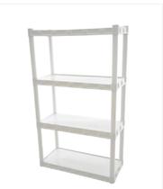 Estante Plástica Branca Com 4 Prateleiras Agraplast Estante Plástica Branca Com 4 Prateleiras Agraplast