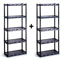 Estante Plastica Modular Preta Cód. 872 Kit 2 Peças Estante Plastica Modular Preta Cód. 872 Kit 2 Peças