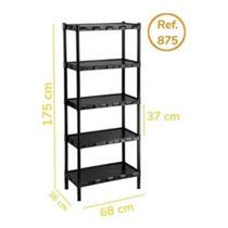 Estante Plástica organizadora multiuso Grande, 175cm x 68cm x 36cm 5 Prateleiras, cozinha, livros