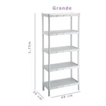 Estante Plástica organizadora multiuso Grande, 175cm x 68cm x 36cm 5 Prateleiras, cozinha, livros Estante Plástica organizadora multiuso Grande, 175cm x 68cm x 36cm 5 Prateleiras, cozinha, livros