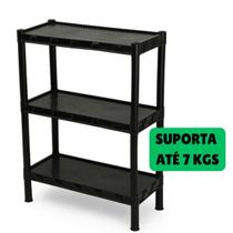 Estante Plástica Prateleira Organizadora Modular Multiuso 3 Andares Resistente 7 kgs Estante Plástica Prateleira Organizadora Modular Multiuso 3 Andares Resistente 7 kgs