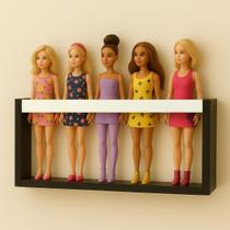 Estante Porta Bonecas Nicho Parede Organizador Coleção