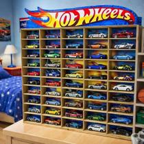 Estante Porta Hot Wheells Para 50 Carrinhos Mdf Adesivado