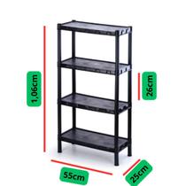 Estante Prateleira 4 Andares Modular Organizador Multiuso Plástico Resistente Estante Prateleira 4 Andares Modular Organizador Multiuso Plástico Resistente