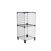 Estante Prateleira Aramada 2 Nichos Organizador de Livros Decoração Preto