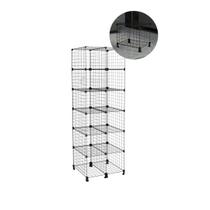 Estante Prateleira Aramado 12 Nichos 40cm Profundidade Preto Livreiro Organizador