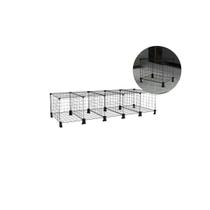 Estante Prateleira Aramado 5 Nichos Horizontal 40cm Profundidade Preto para Livros Brinquedos