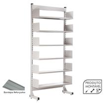 Estante Prateleira Biblioteca de PAREDE para livro com 6 Bandejas 1,98x0,92x0,30m NOBRE