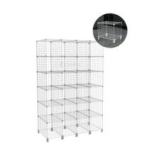 Estante Prateleira de Aço Aramado 40cm Profundidade 24 Nichos Branco para Roupas Livros Estante Prateleira de Aço Aramado 40cm Profundidade 24 Nichos Branco para Roupas Livros