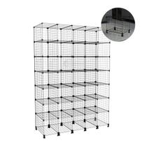 Estante Prateleira de Aço Expositor Aramado 35 Nichos Vertical 40cm Profundidade Preto Estante Prateleira de Aço Expositor Aramado 35 Nichos Vertical 40cm Profundidade Preto