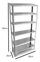 Estante Prateleira De Aço Galvanizada 90Cm Com 05 Bandejas - Jl Utilidades Estante Prateleira De Aço Galvanizada 90Cm Com 05 Bandejas - Jl Utilidades
