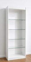 Estante Prateleira De Vidro 100% Mdf Branco - Suprema Móveis Estante Prateleira De Vidro 100% Mdf Branco - Suprema Móveis