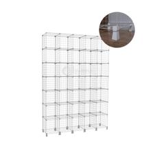 Estante Prateleira Expositor Aramado 35 Nichos Vertical Branco Organizador de Aço