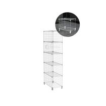 Estante Prateleira Expositor Aramado 5 Nichos 40cm Profundidade para Roupas Livros Produtos Loja Branco