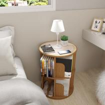 Estante Prateleira Giratória Organizador Livro Brinquedo Decoração e Infantil em MDF Amadeirado