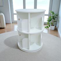 Estante Prateleira Giratória Organizador Livro Brinquedo Decoração e Infantil em MDF Branco