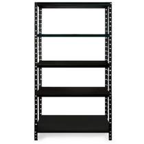 Estante Prateleira Modular de Aço Preto 90CM Multiuso Armário Livreiro Com 5 Bandejas até 30kg por bandejas