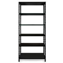 Estante Prateleira Modular de Aço Preto 90CM Multiuso Armário Livreiro Com 6 Bandejas até 30kg por bandejas Estante Prateleira Modular de Aço Preto 90CM Multiuso Armário Livreiro Com 6 Bandejas até 30kg por bandejas