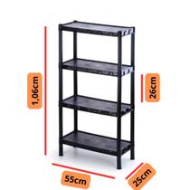 Estante Prateleira Modular Multiuso 4 Andares Organizadora Resistente - Agraplast Estante Prateleira Modular Multiuso 4 Andares Organizadora Resistente - Agraplast