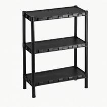 Estante Prateleira Modular Multiuso Organizadora Plástico com 3 Prateleiras COM PEZINHOS