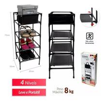 Estante Prateleira Organizadora Multiuso Banheiro Quarto Sala Lavanderia 4 Andares