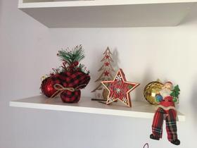 Estante Prateleira Suspensa Decorativo Moderna Enfeite Natal Papai Noel 30x10