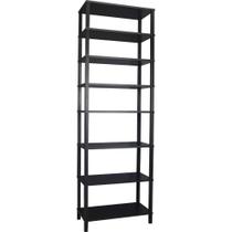 Estante Preta 8 Prateleiras Pretas Evolukit 72x26x221
