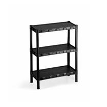 Estante Preta com 3 Prateleiras FLEXA Ideal para Organização 418